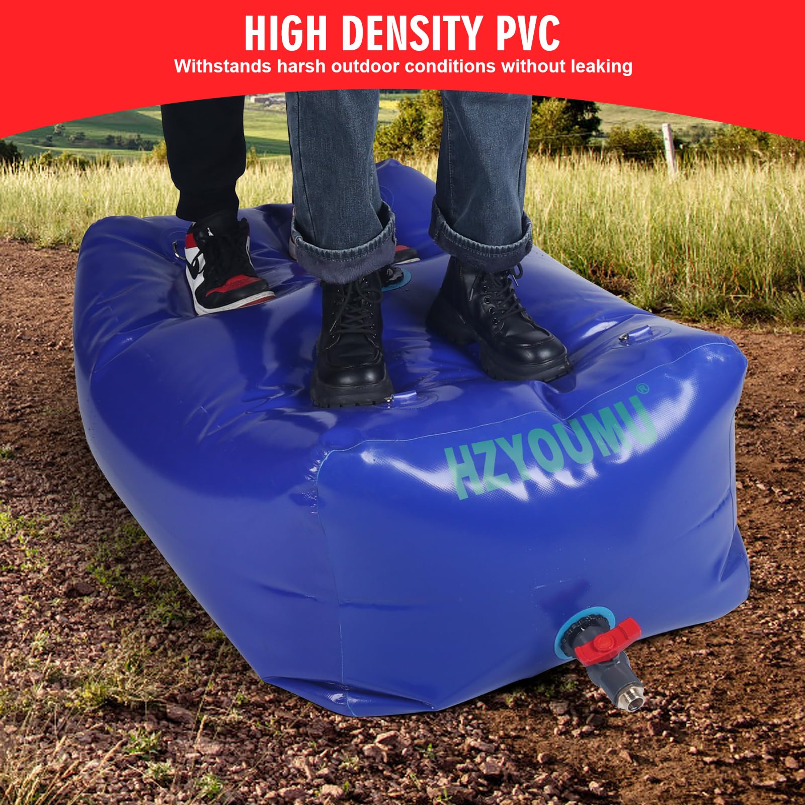 HZYOUMU-folded-water-bag-compact-storage: folds flat for compact transport.