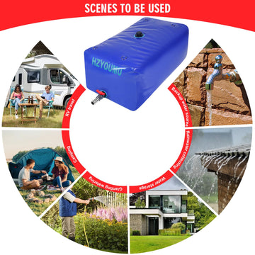 HZYOUMU Water Tank 500L four-handles design improves grip and safety.