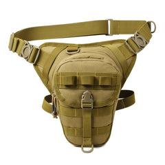 HZZSBU drop leg bag front pocket open for quick-access items during travel.