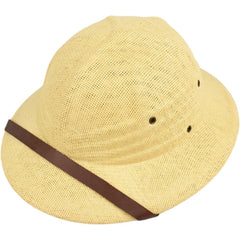 Hzzsbu straw-pith-helmet front view demonstrates versatile outdoor style and sun protection.