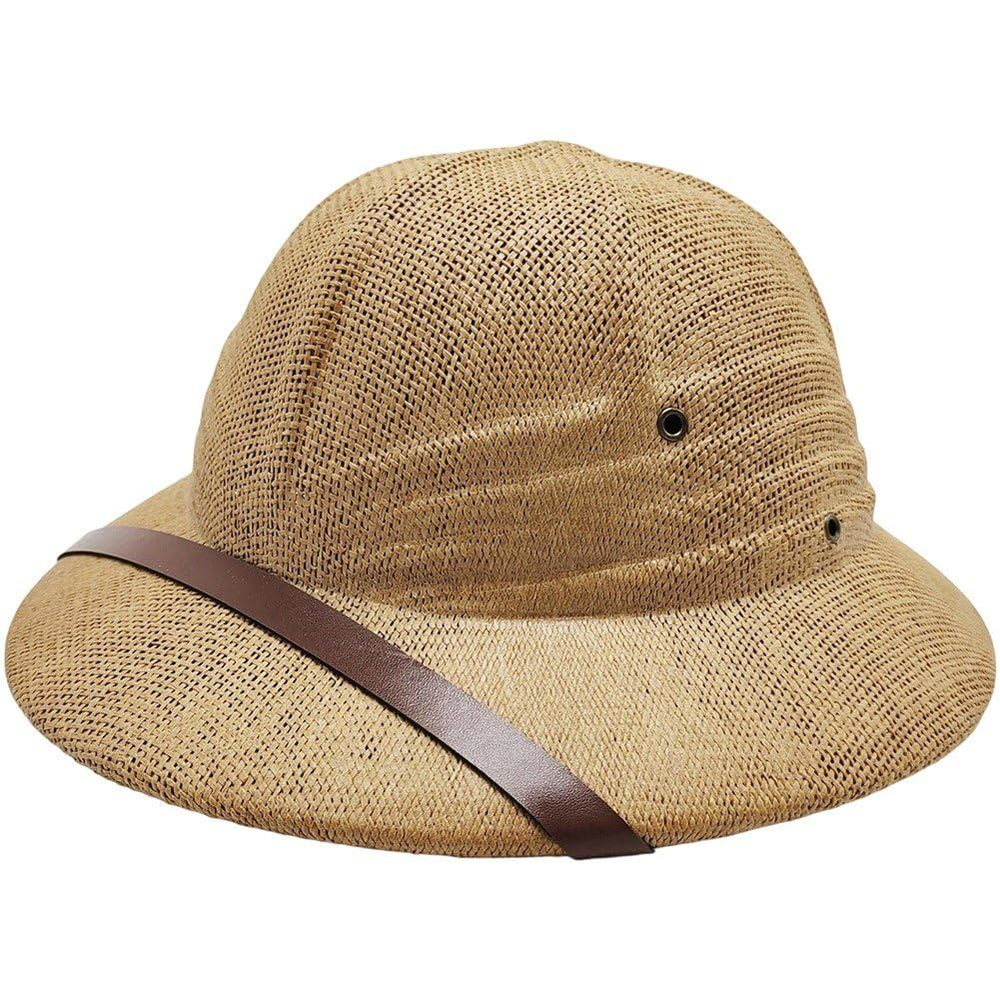 hzzsbu straw pith helmet with wide brim for outdoor sun protection and style
