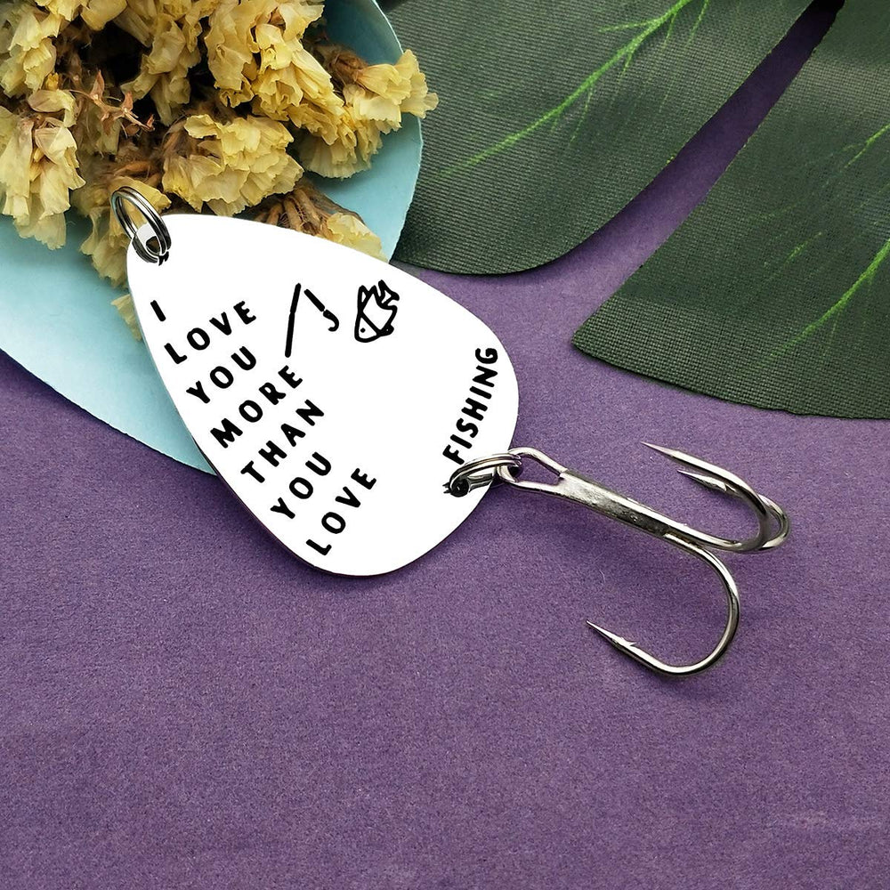 Gift-ready presentation with fishing hook and gift bag