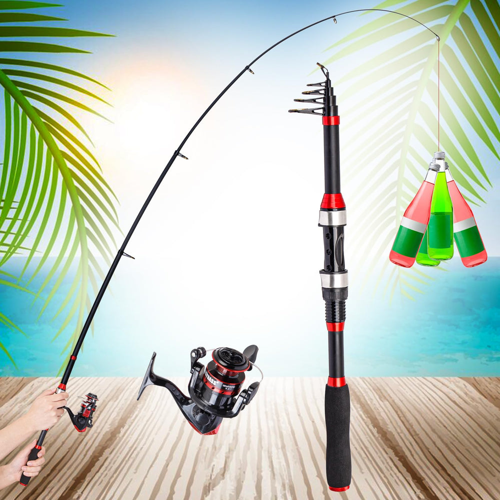 Portable travel fishing kit for freshwater and saltwater