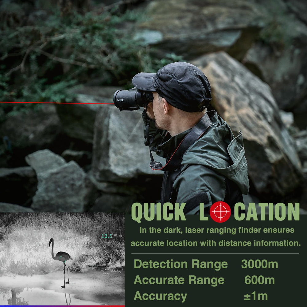 i4SEE B50-640 thermal image highlights forest scene for nighttime scouting