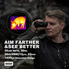 i4SEE E25-384 AMOLED display close-up shows crisp heat signatures and color palettes.