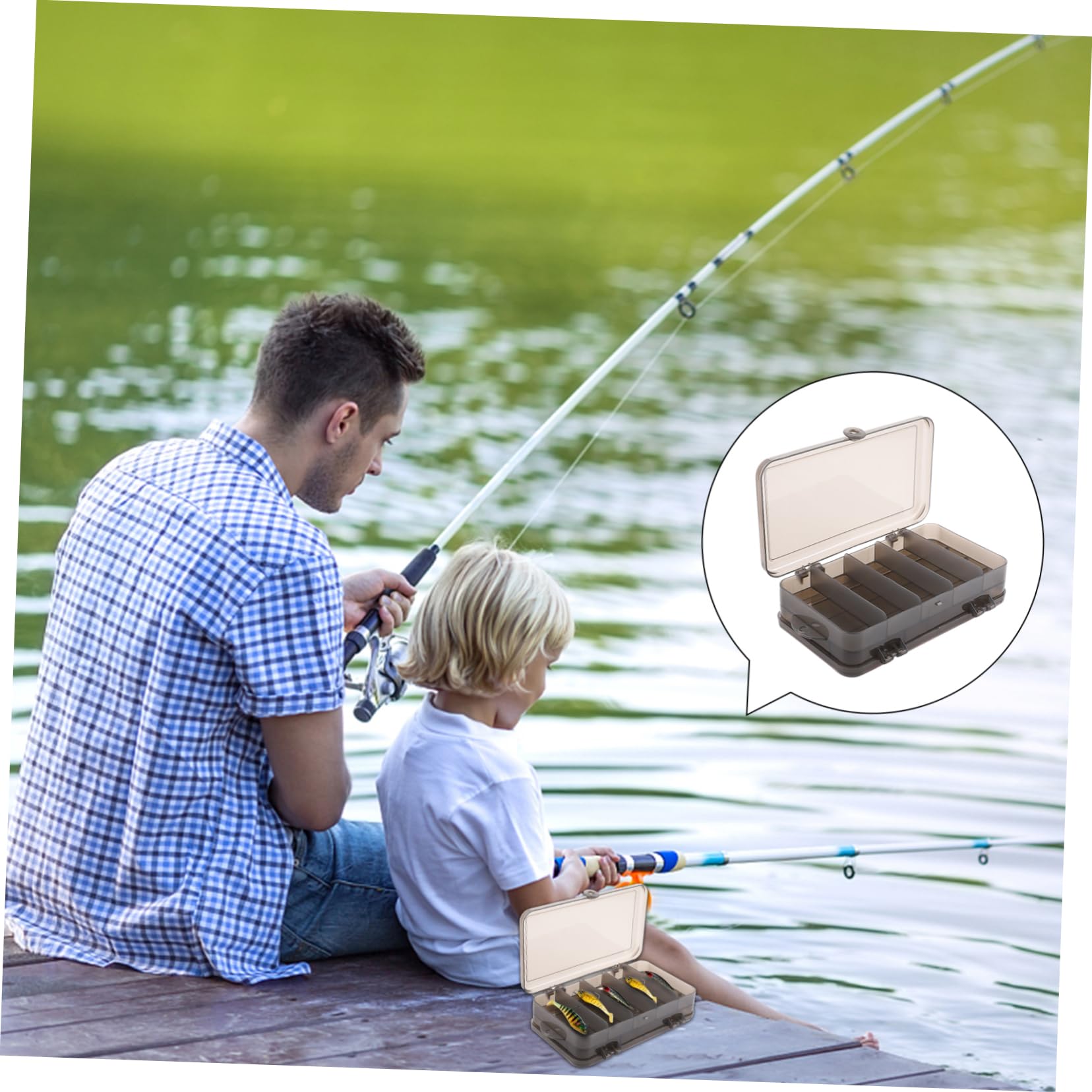 ibasenice tackle box sturdy construction for durable fishing gear storage