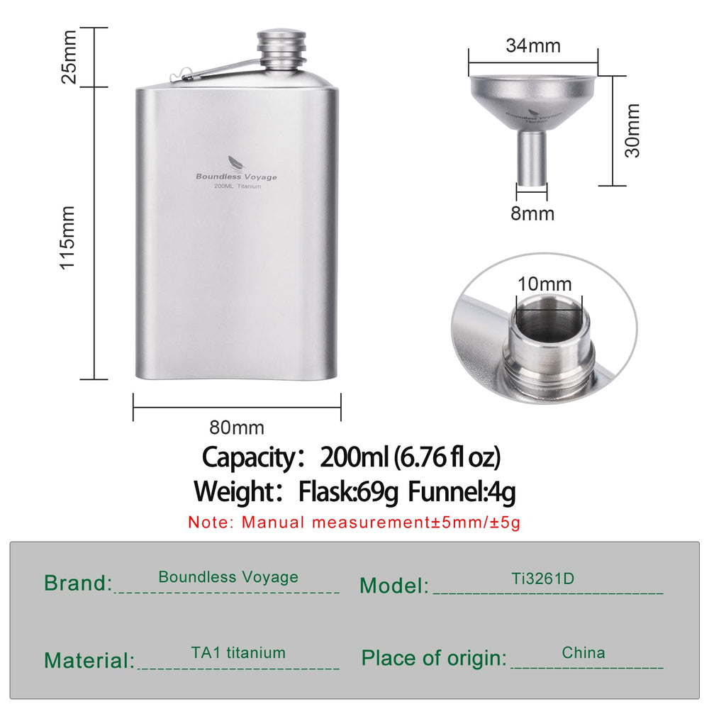 iBasingo titanium hip flask cap close-up showing secure seal