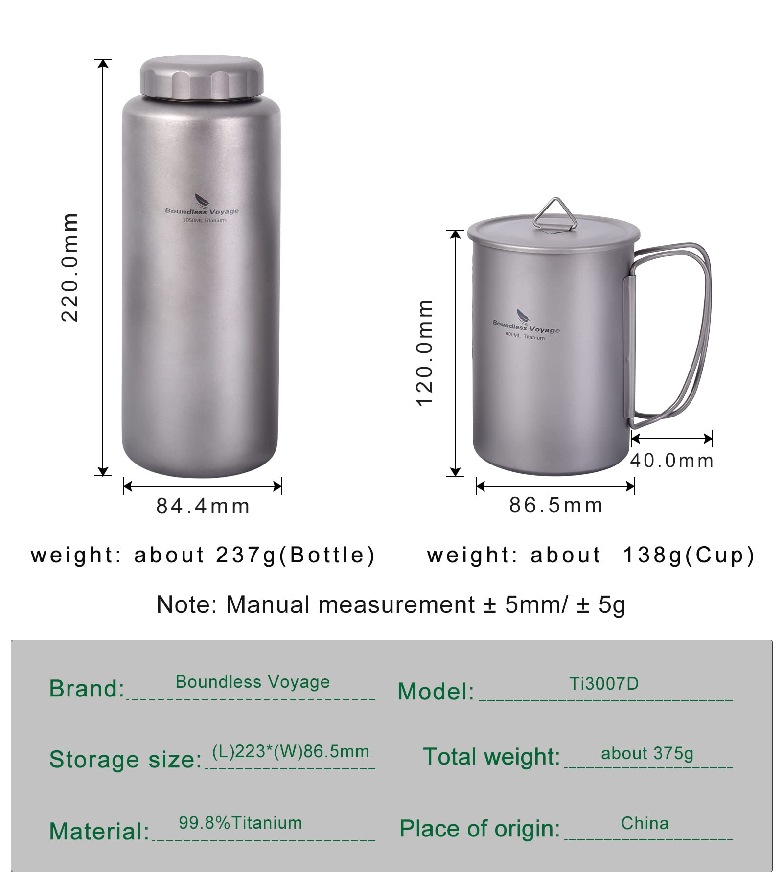 iBasingo 600ml nesting cup shown for compact outdoor cooking and packing