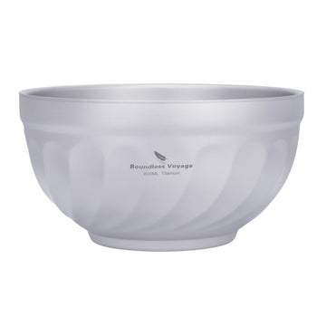 iBasingo 800ml titanium bowl double-wall insulation for portable meals