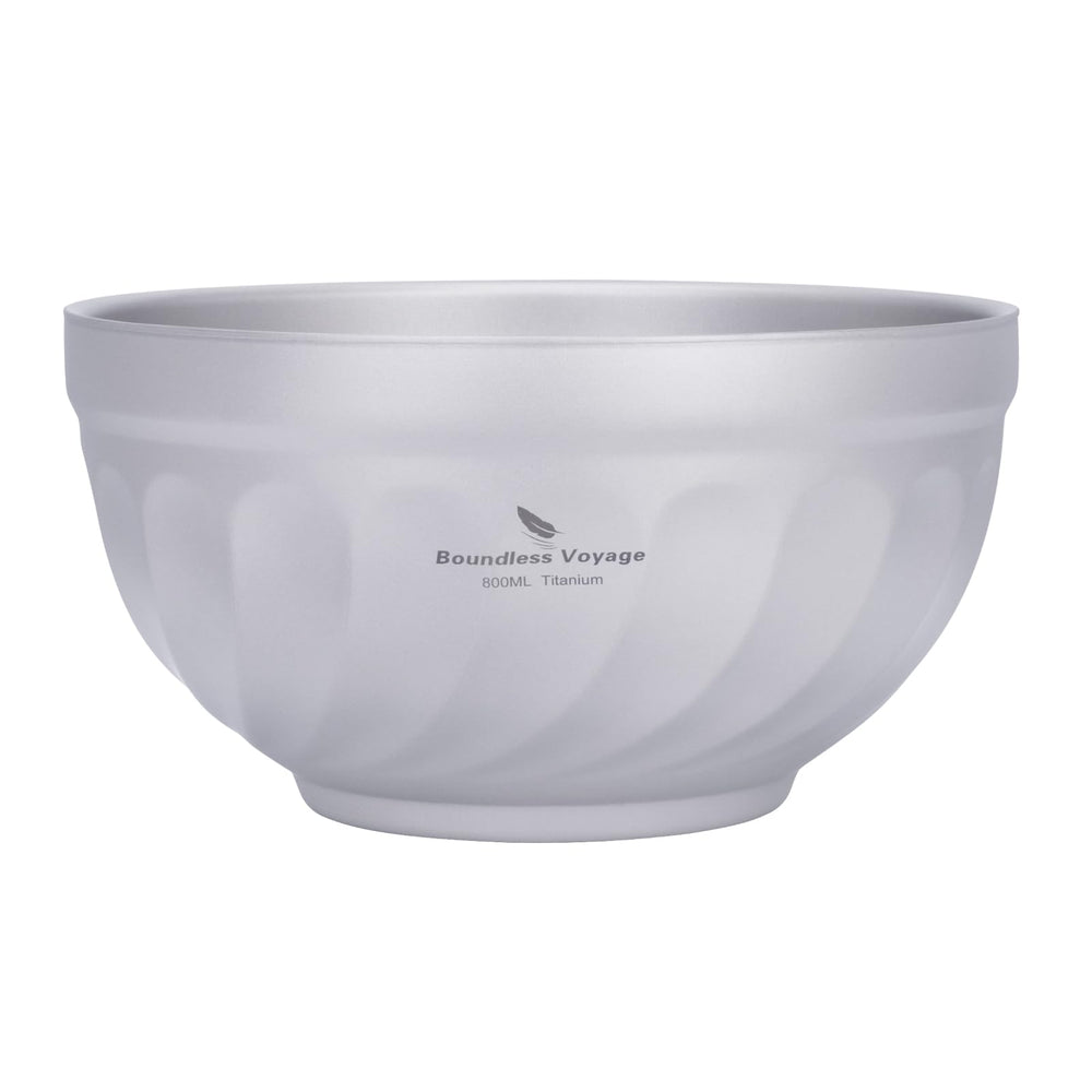iBasingo 800ml titanium bowl double-wall insulation for portable meals