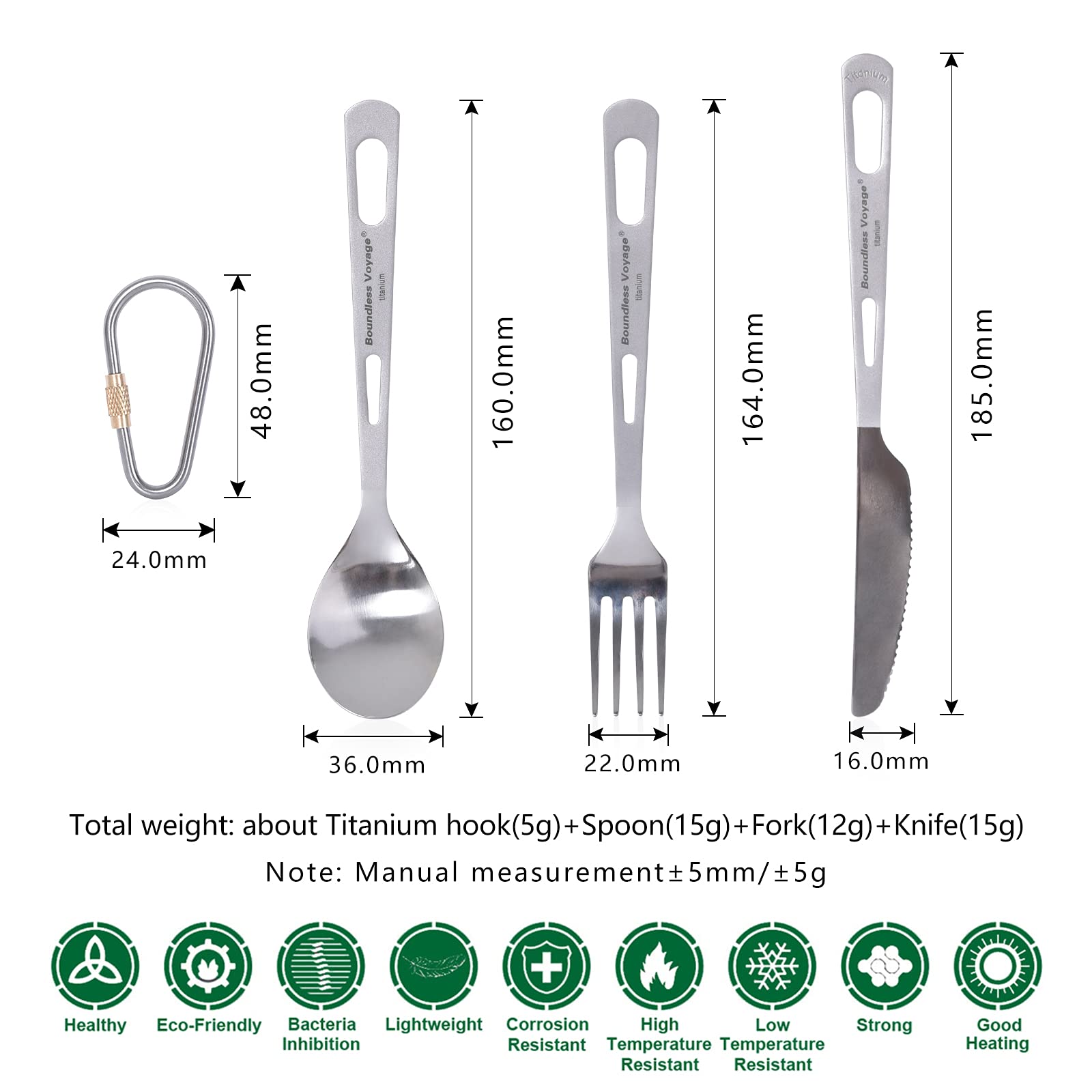 iBasingo titanium knife, lightweight for trail snacks.