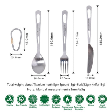 iBasingo titanium knife, lightweight for trail snacks.