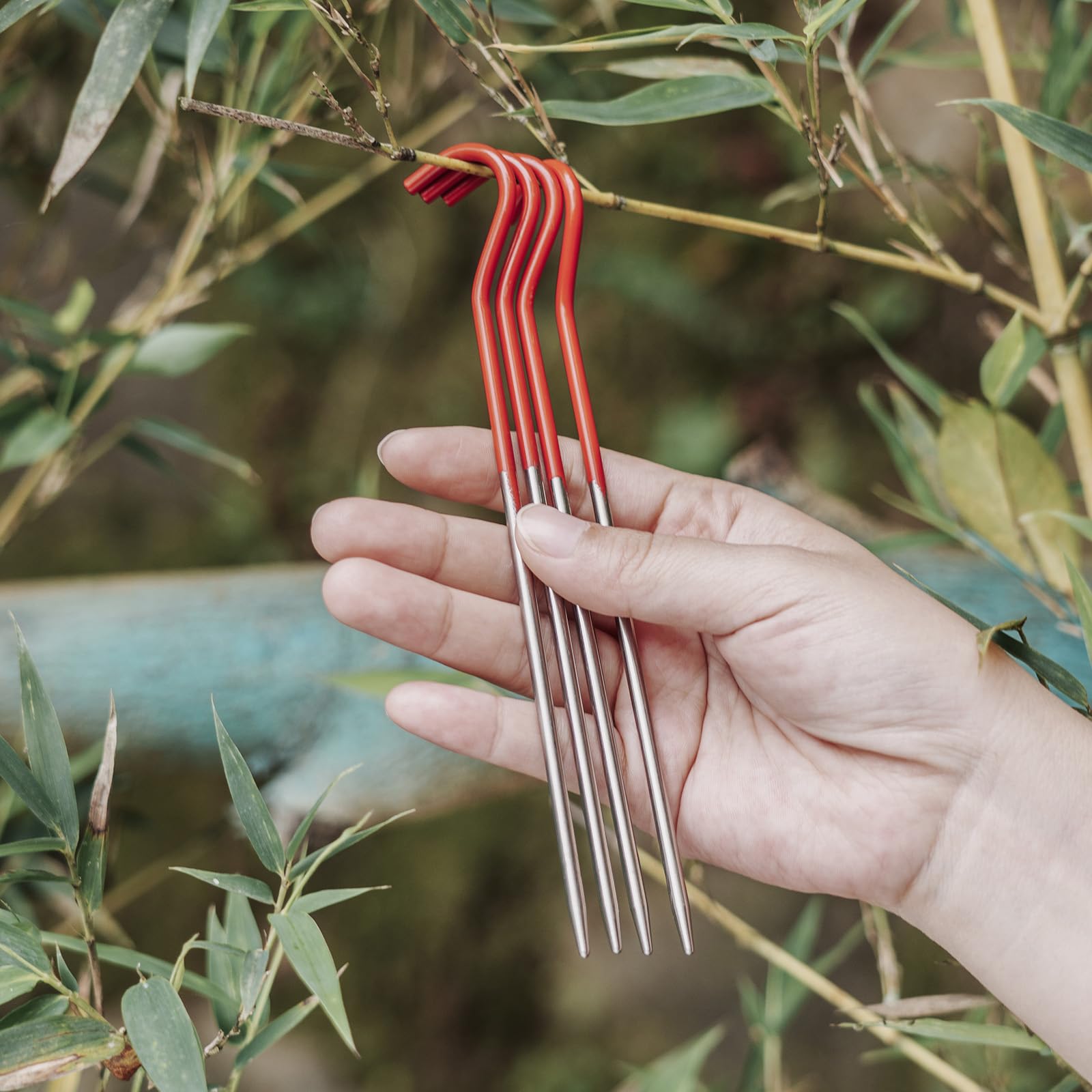 iBasingo camping tent stake set ideal for uneven ground
