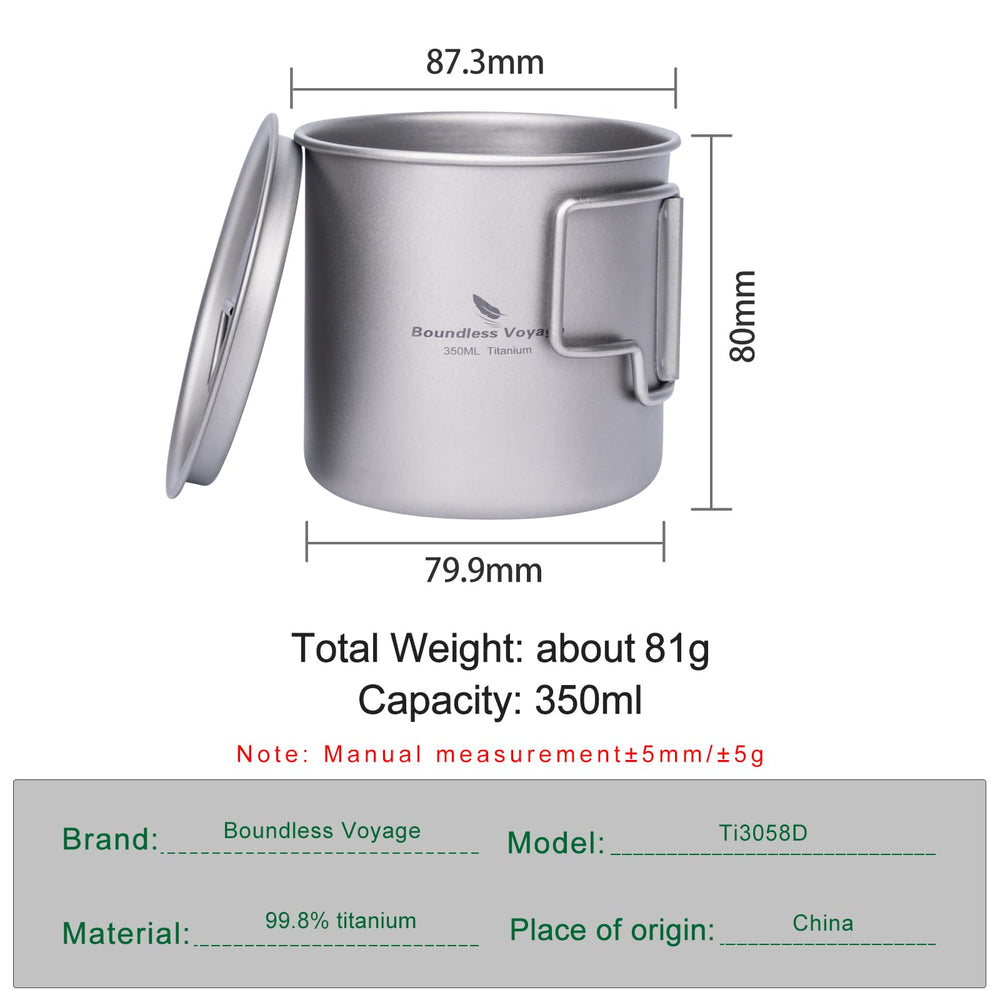 iBasingo foldable-handle camping mug shown for compact storage and easy gripping.