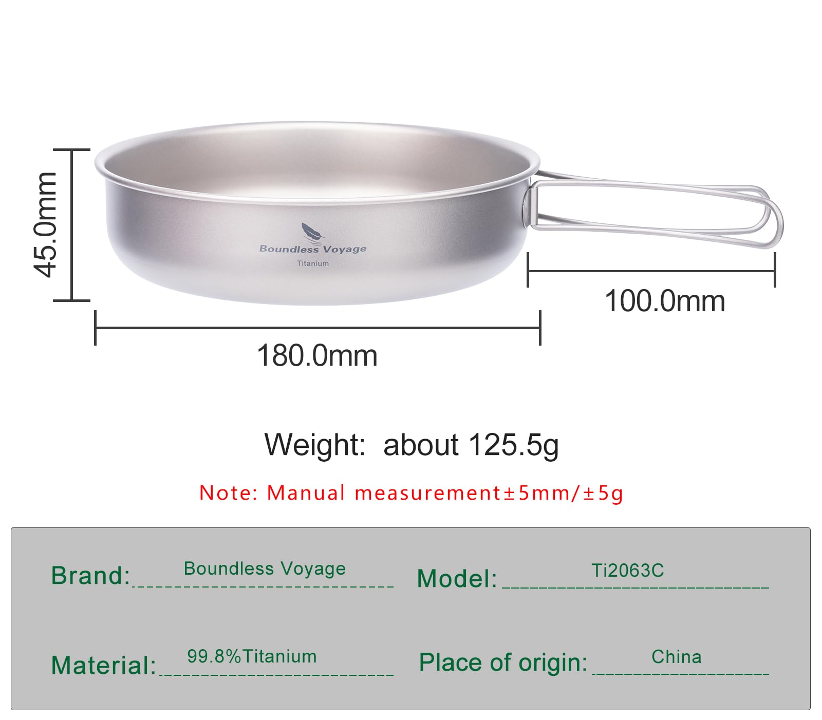 iBasingo foldable-handle titanium skillet ready for packable backpacking meals.