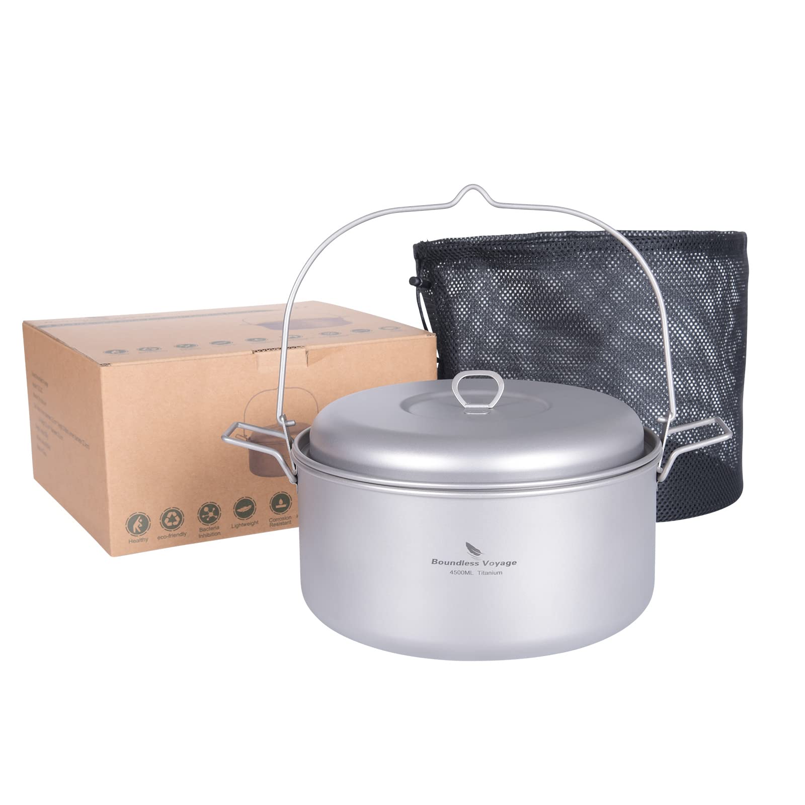 ibasingo lightweight camping cookware setup for 3 to 5 people