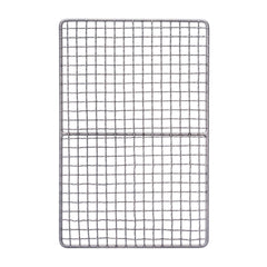 iBasingo mini outdoor titanium grill mesh top view for easy camp cooking