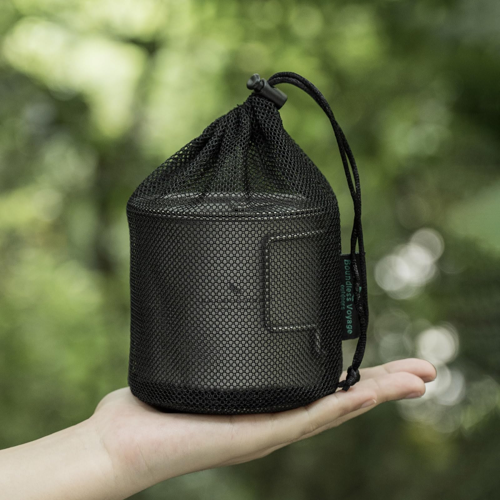 iBasingo outdoor drinkware, a durable titanium cup for rugged adventures.