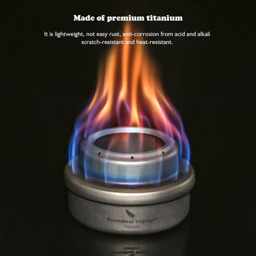 iBasingo stove durable titanium construction withstands outdoor conditions