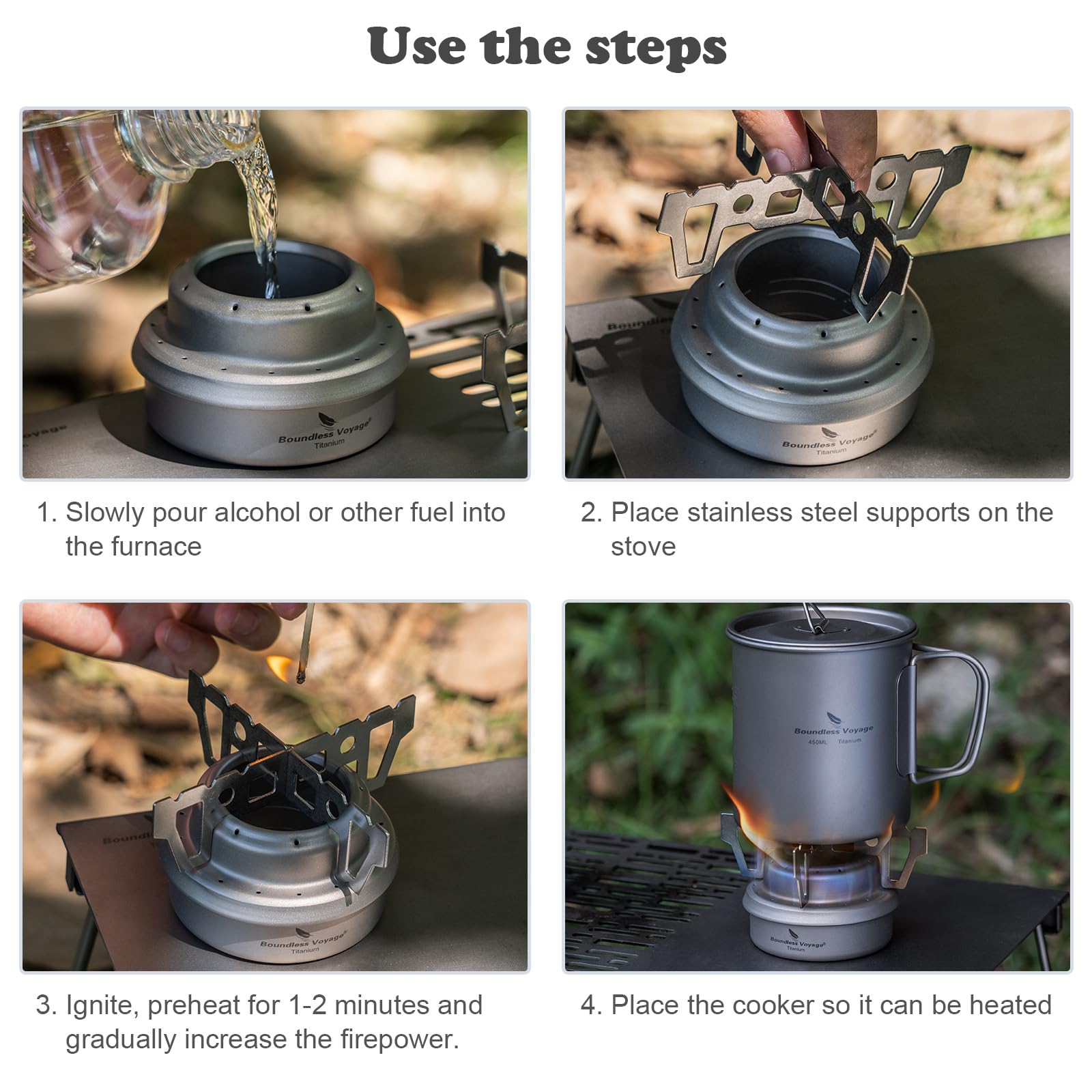 iBasingo titanium stove offers multi-fuel compatibility outdoors