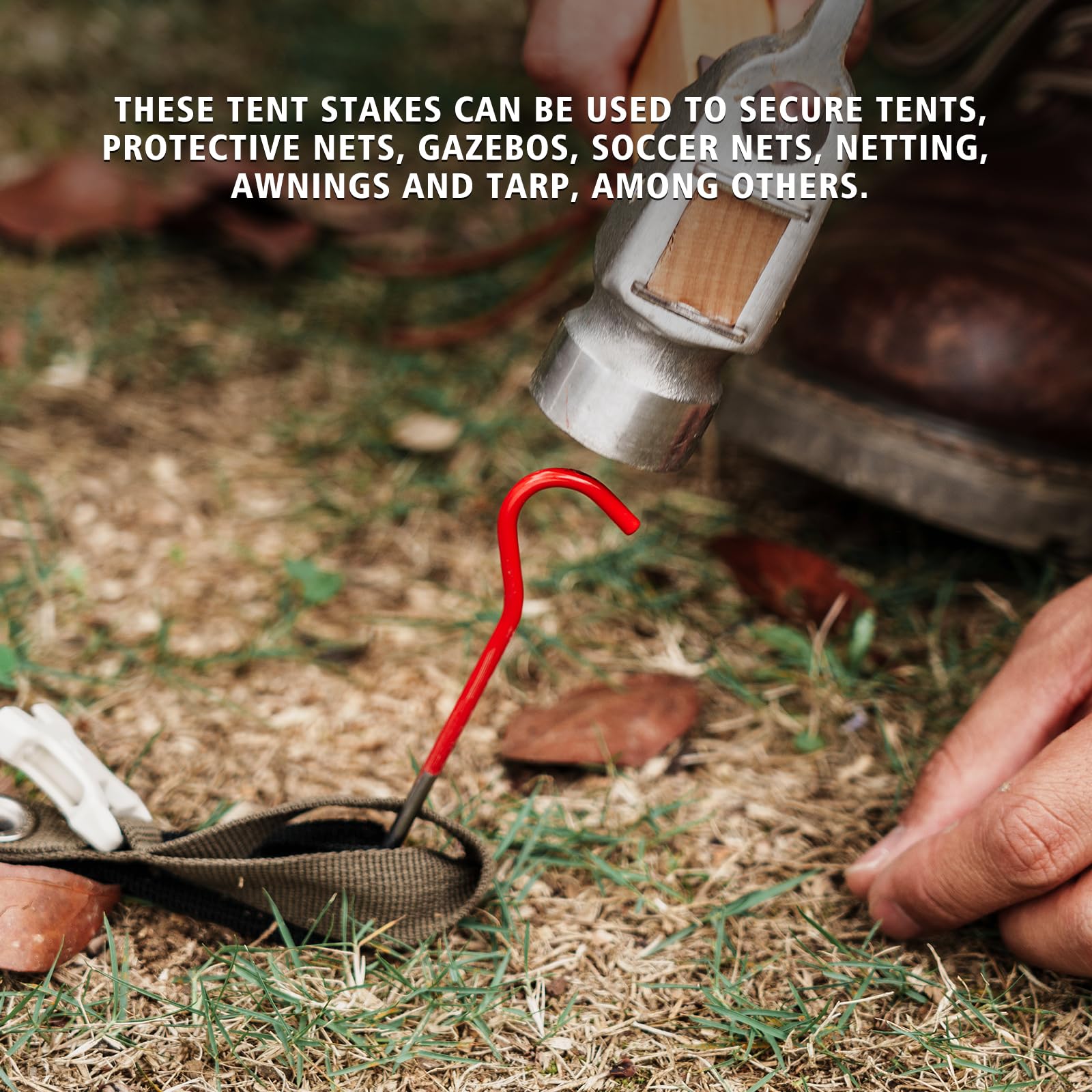 iBasingo sturdy titanium alloy stake with deformation resistance