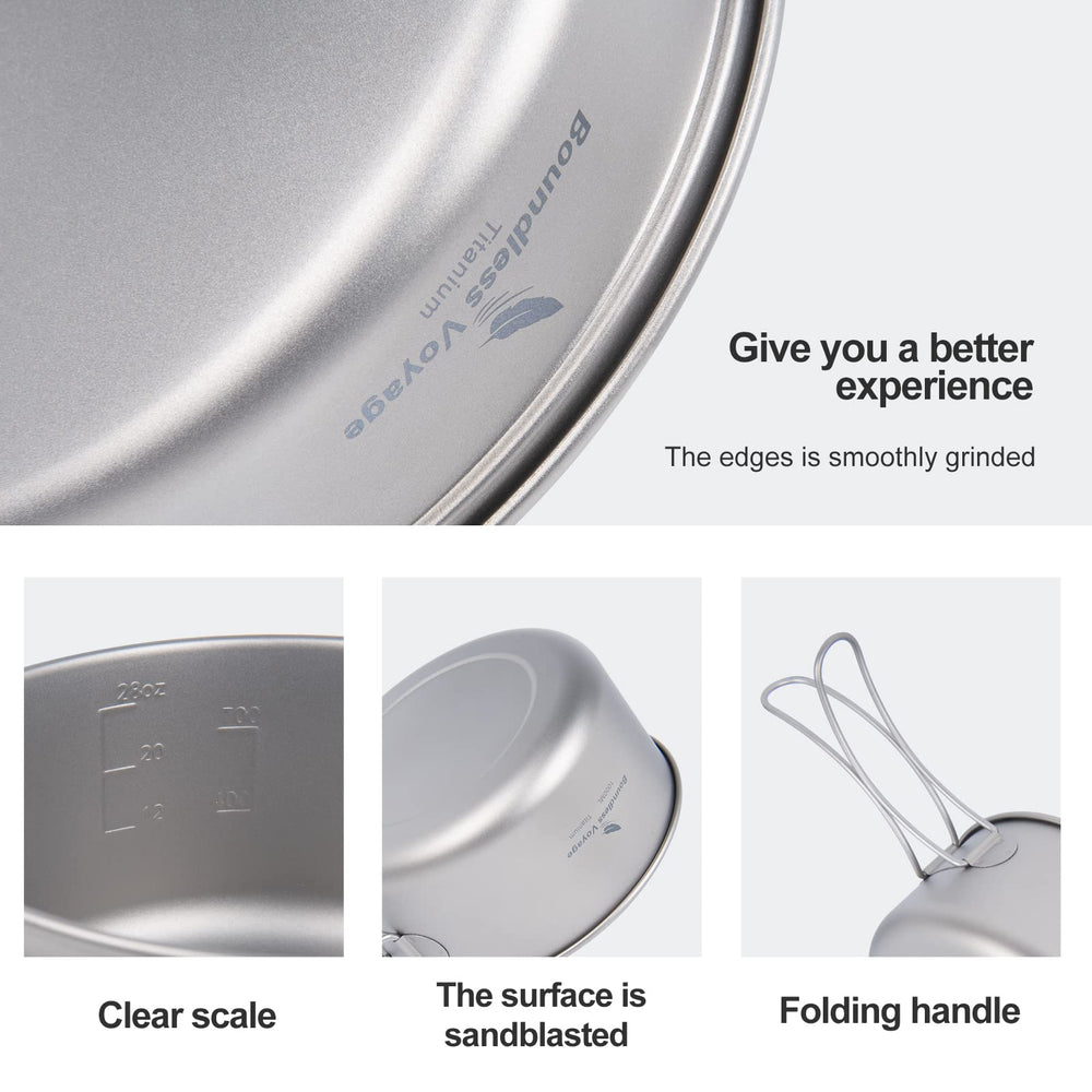 iBasingo TA1 titanium construction ensures durable, corrosion-resistant cooking gear.