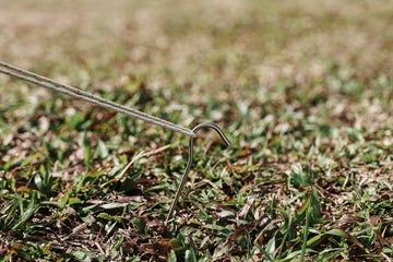 iBasingo tent stake in action on grass and soil conditions