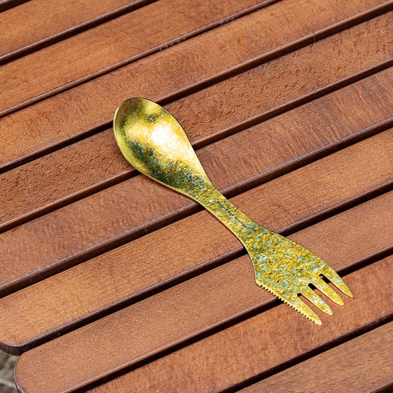 iBasingo Ti1064T spork long-handle design eases use in large pots