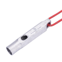 iBasingo Ti9015O sandblasted titanium whistle shows rugged durability for outdoor signaling