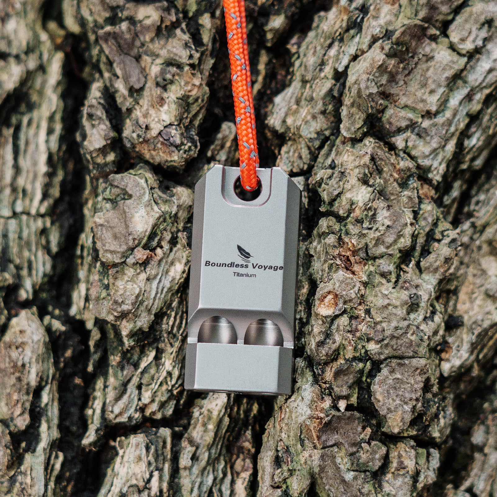 iBasingo Ti9021O whistle attached to backpack strap for easy access