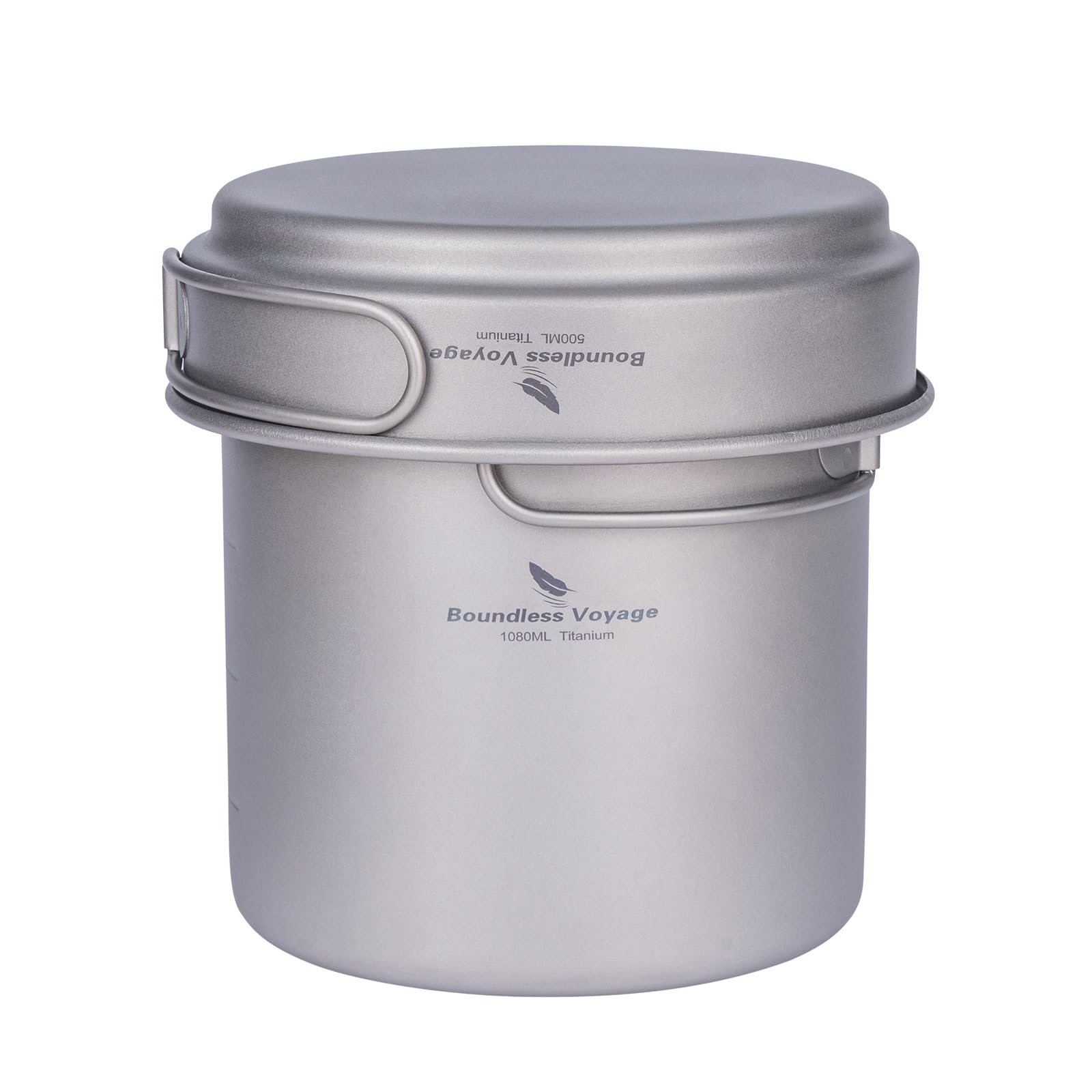 iBasingo titanium 1080ml pot for versatile camping meals and compact packing