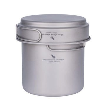 iBasingo titanium 1080ml pot for versatile camping meals and compact packing