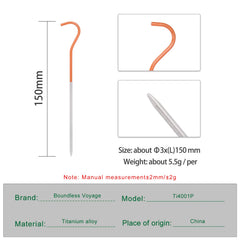 iBasingo titanium alloy stake sturdy maintains performance in hard soil