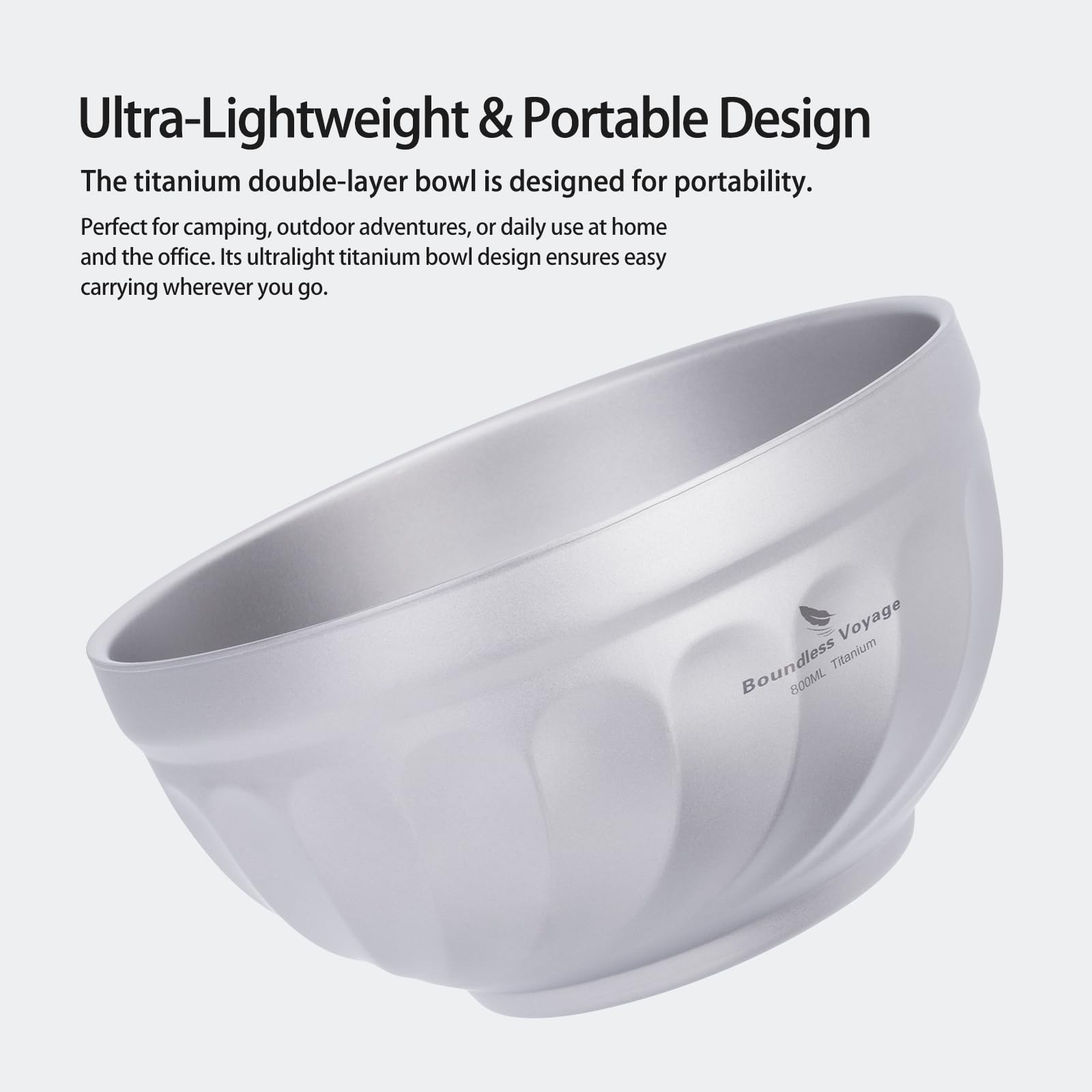 iBasingo TA1 titanium bowl durable high temp resistance for outdoor use