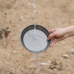 Ibasingo titanium bowls and plates are dishwasher safe for quick cleanup.