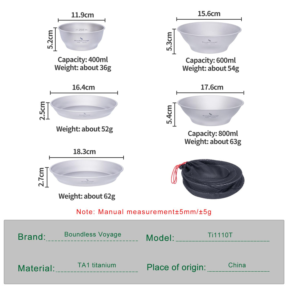 Ibasingo ultralight dinnerware in titanium highlights durability and easy packing.