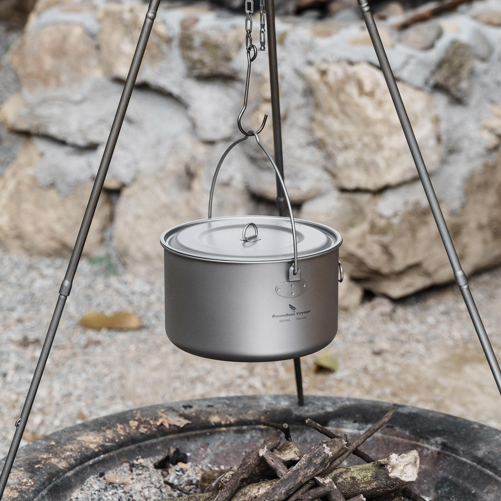 iBasingo titanium camping pot G2 canister fit for compact setups