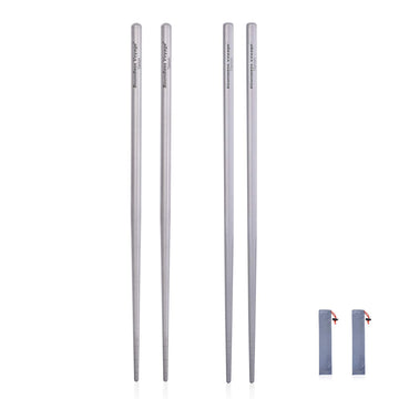 iBasingo Ti1003T titanium chopsticks with anti-slip tips for secure meals
