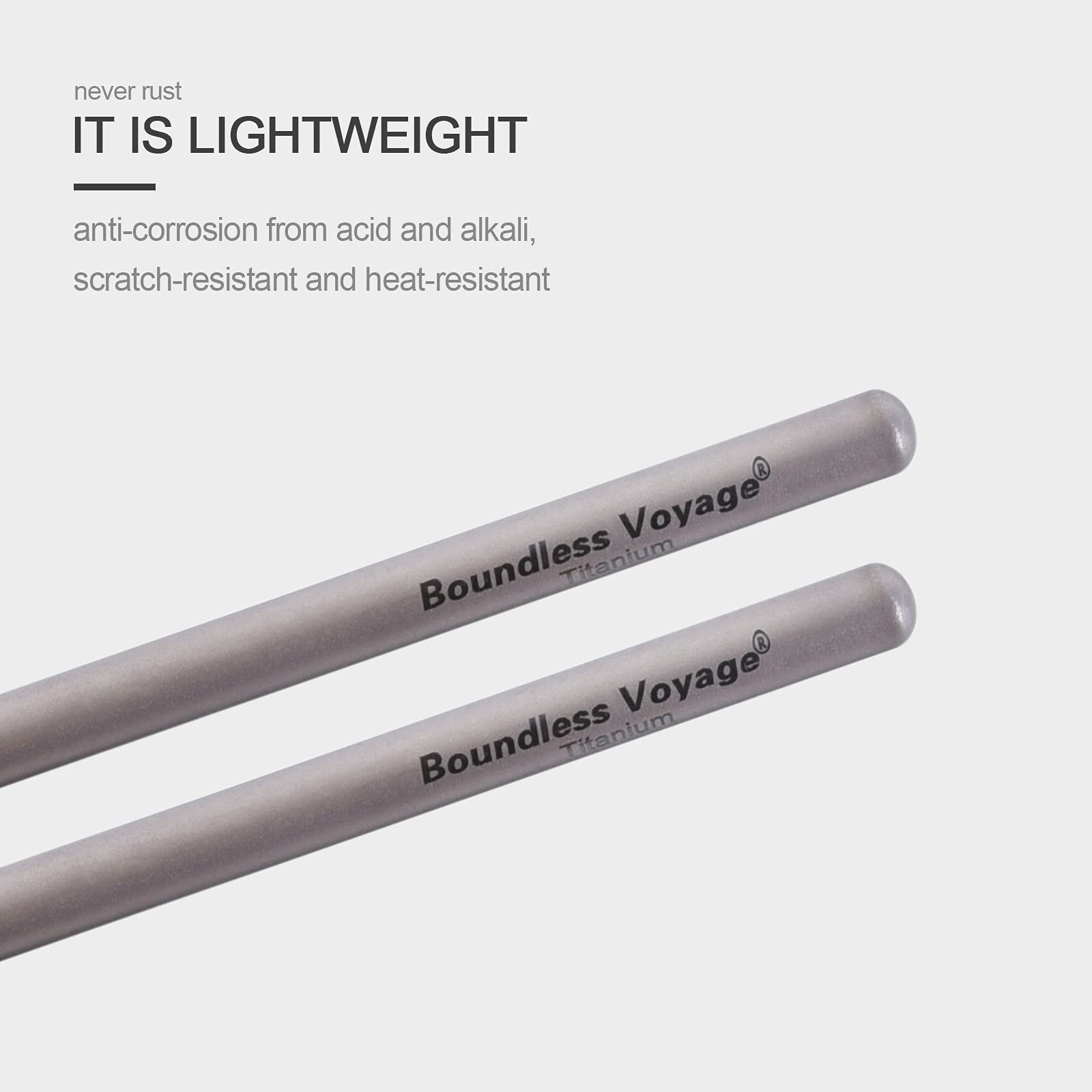 iBasingo titanium chopsticks ideal for camping and backpacking meals