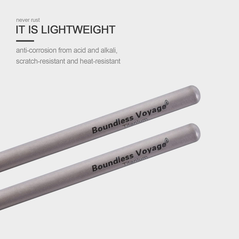 iBasingo titanium chopsticks ideal for camping and backpacking meals