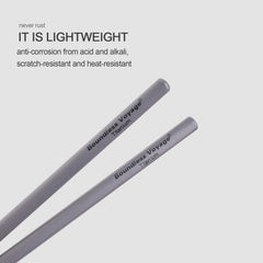 iBasingo titanium chopsticks 230mm length for comfortable meals.
