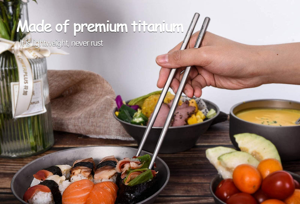 iBasingo titanium chopsticks dishwasher-safe for easy cleaning.