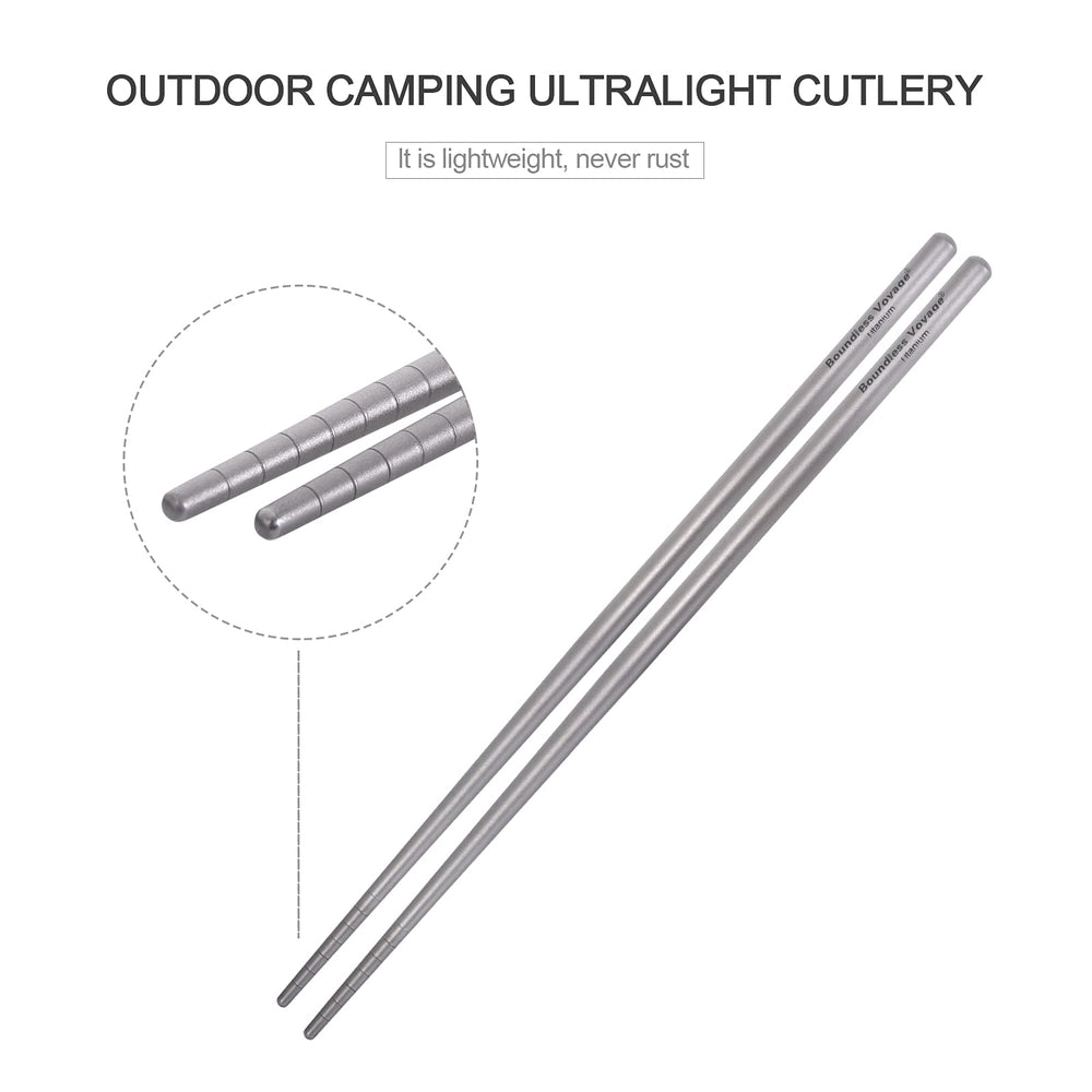 iBasingo titanium chopsticks packable to reduce backpack weight