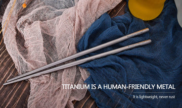 iBasingo titanium chopsticks rust-proof and odor-resistant for outdoor use