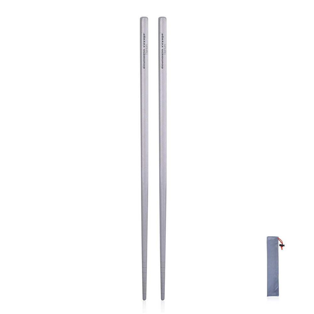 iBasingo titanium chopsticks square ultralight 15g for travel dining.