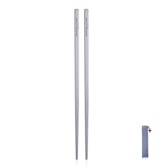 iBasingo titanium chopsticks square ultralight 15g for travel dining.