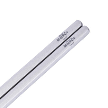 iBasingo titanium chopsticks with storage bag for convenient camping and travel