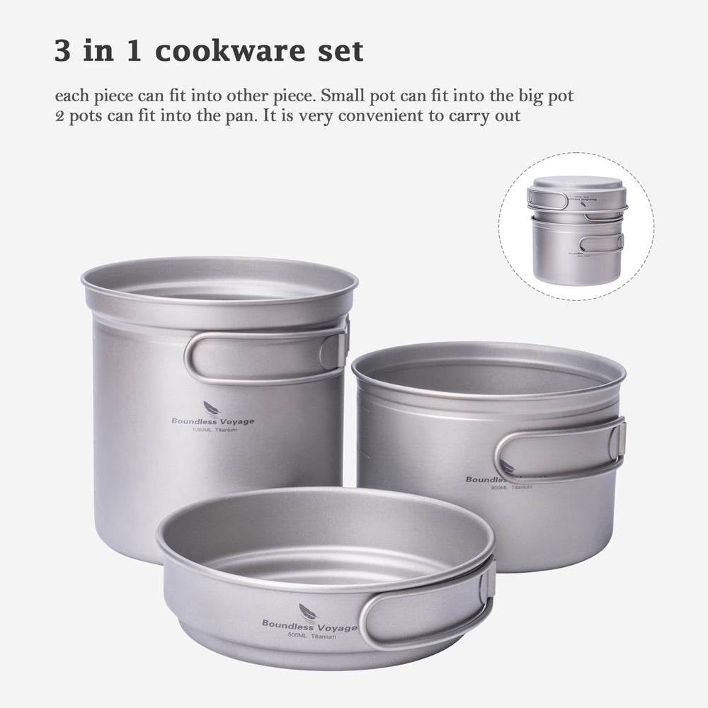 iBasingo titanium 1080ml pot ideal for soups and noodles.