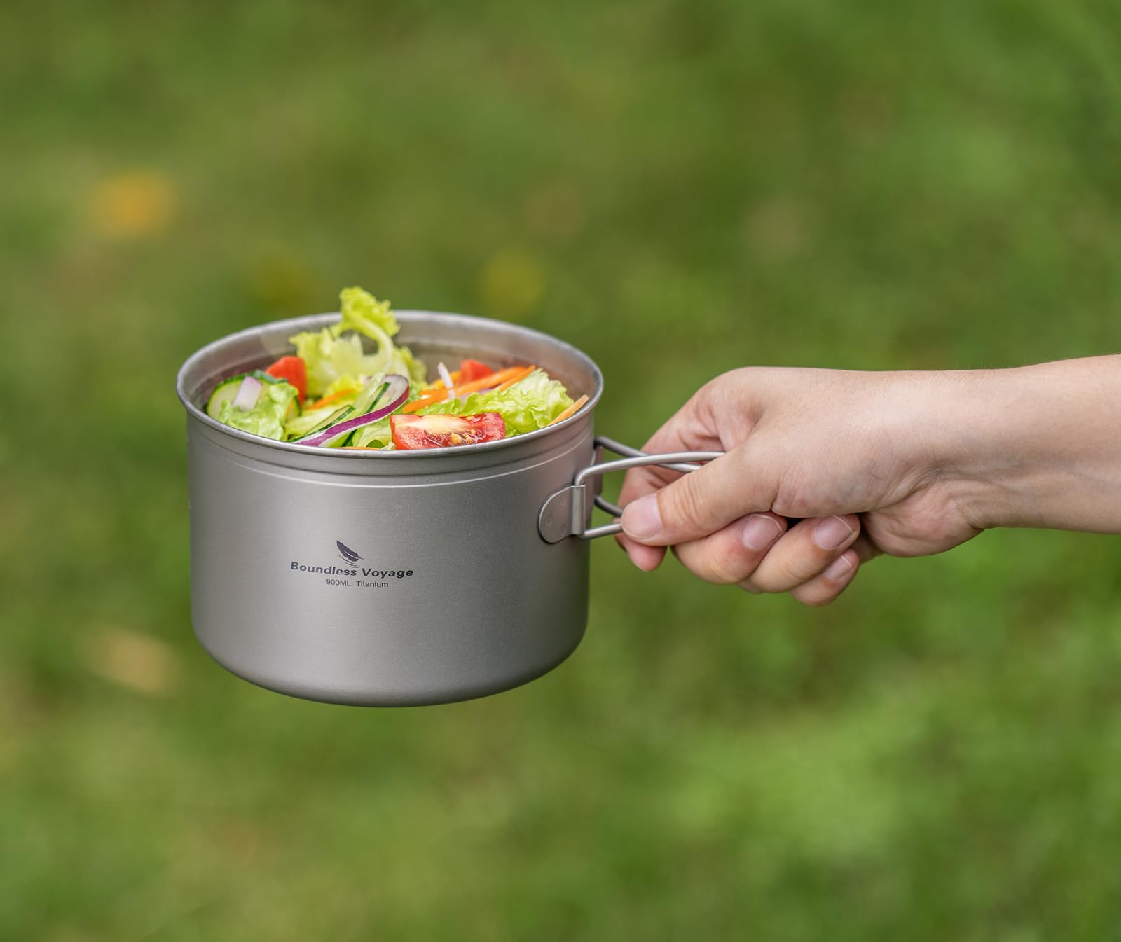iBasingo outdoor camping setup showing cookware on a camp stove.