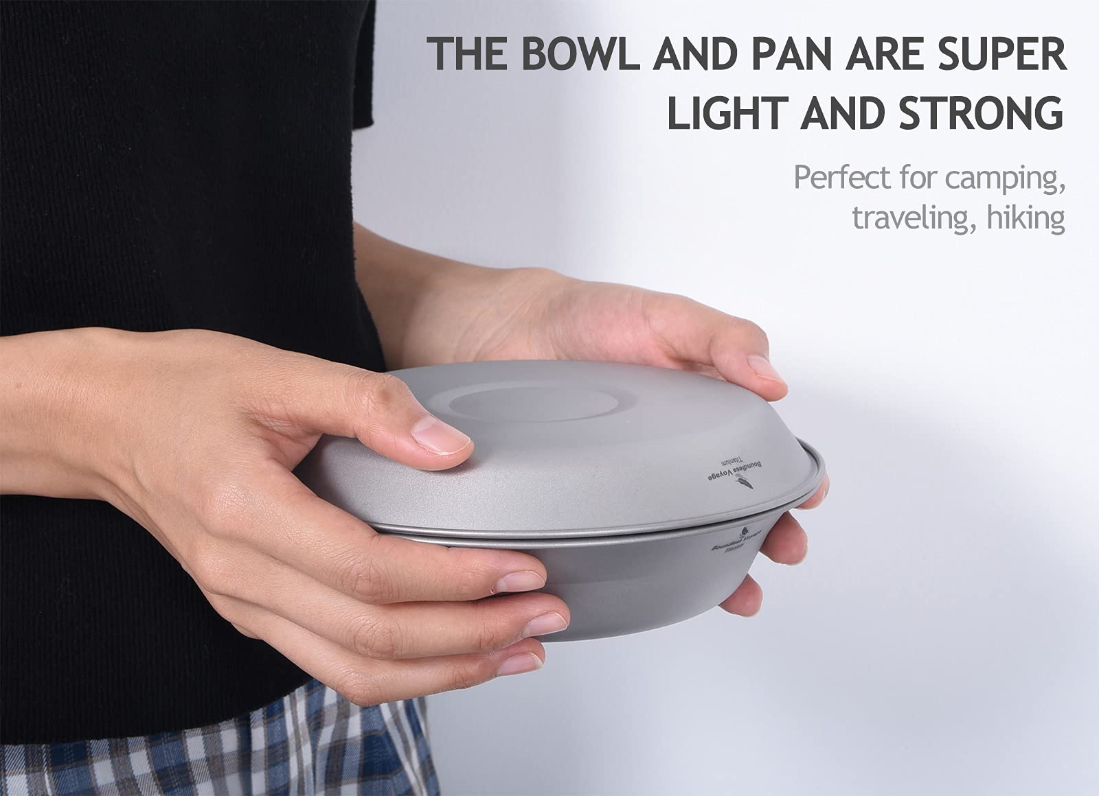 iBasingo titanium cookware withstands fire for boiling water on hikes
